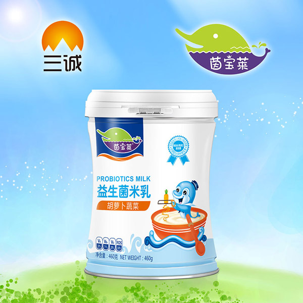  茵寶萊胡蘿卜蔬菜益生菌米乳罐裝