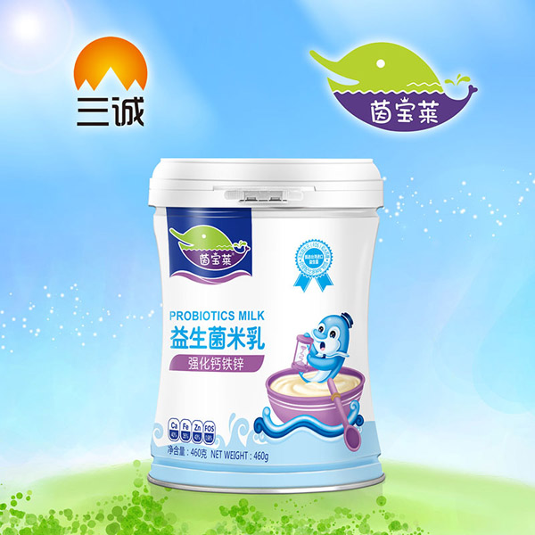   茵宝莱强化钙铁锌益生菌米乳罐装