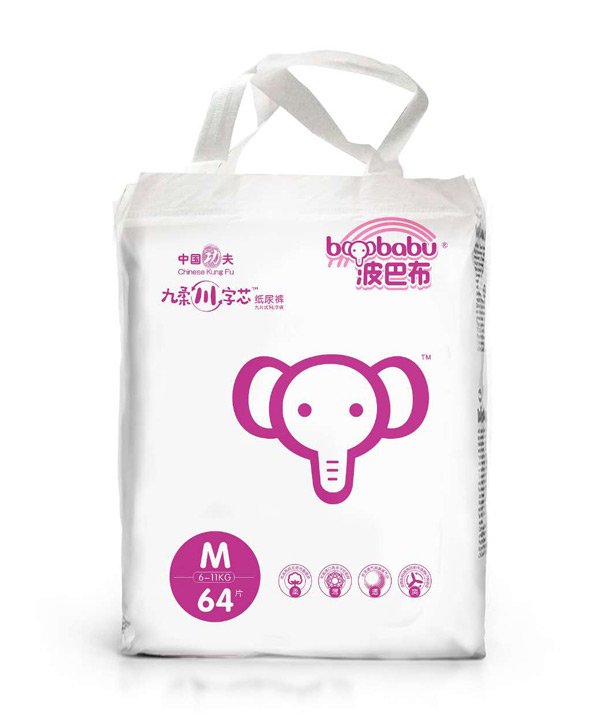 波巴布中國功夫九柔川字芯紙尿褲M(mǎn)64.jpg