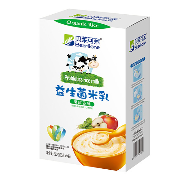   貝萊可親益生菌米乳-果蔬多維225克