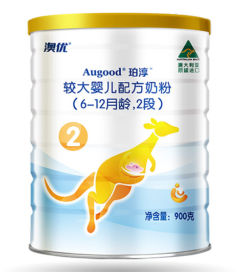 澳优珀淳较大婴儿配方奶粉(6-12月龄,2段)