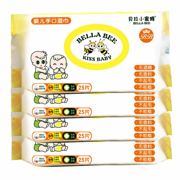 貝拉小蜜蜂嬰兒手口濕巾（25片四連包）.jpg