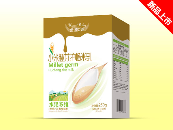   金諾貝嬰小米胚芽護暢米乳-水果多維盒裝