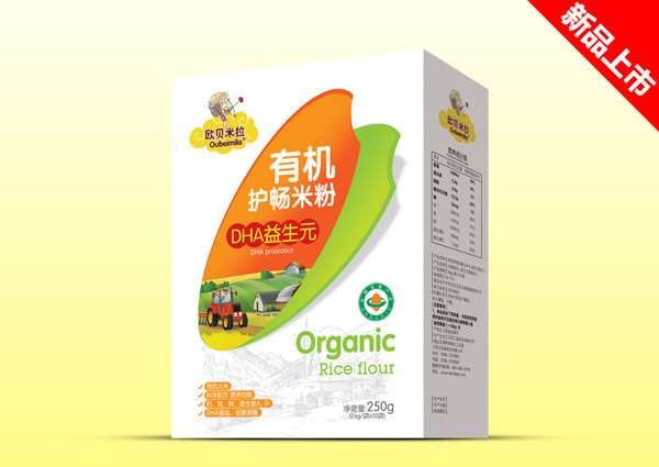   歐貝米拉有機(jī)護(hù)暢米粉-DHA益生元盒裝