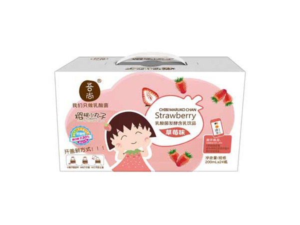 吾尚櫻桃小丸子乳酸菌飲品200mlX24瓶草莓味.jpg