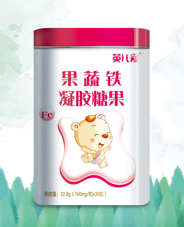   英兒愛果蔬鐵凝膠糖果