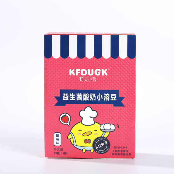 功夫小鴨益生菌酸奶小溶豆 草莓味