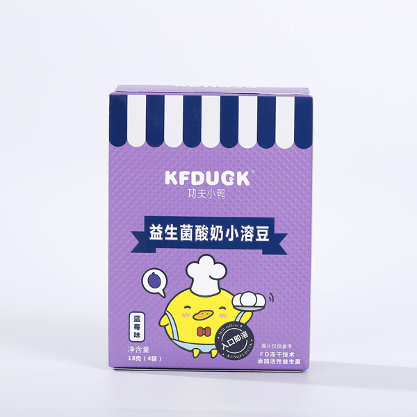  功夫小鴨益生菌酸奶小溶豆 藍(lán)莓味