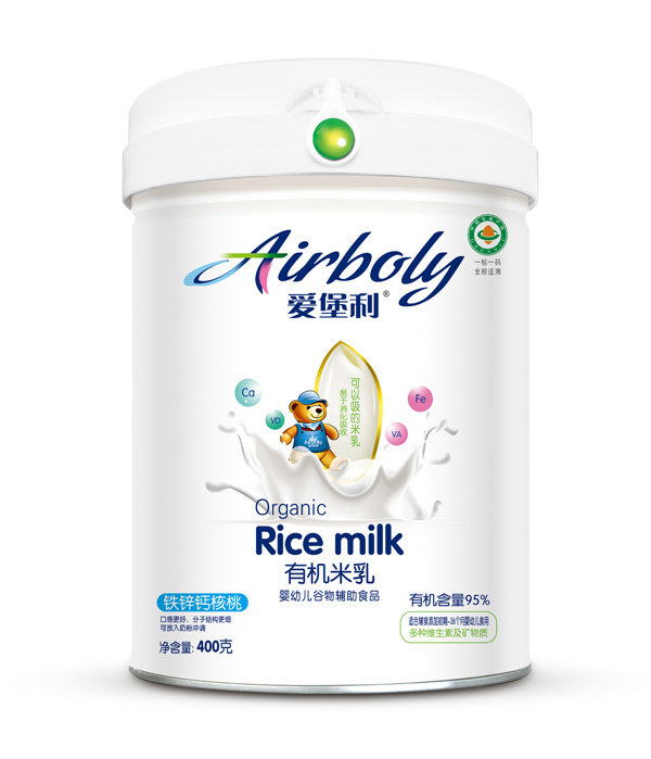  愛堡利鐵鋅鈣核桃有機米乳