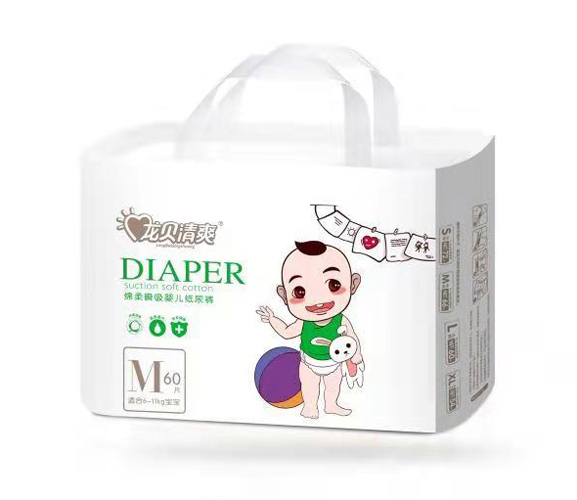  龍貝清爽綿柔瞬吸嬰兒紙尿褲M60