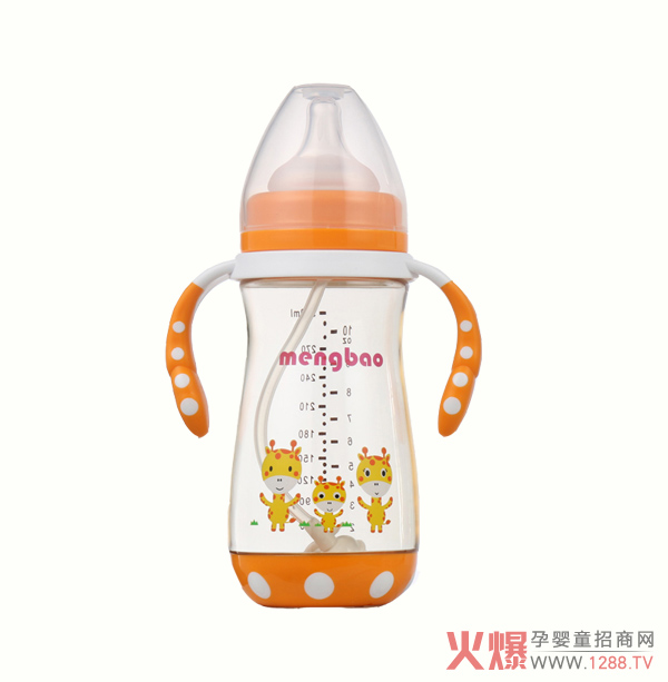 盟宝婴幼儿PPSU奶瓶 会卖萌抗摔打