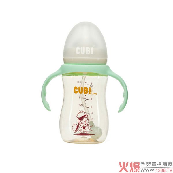 CUBI时尚系列PPSU清新绿奶瓶240ML.jpg