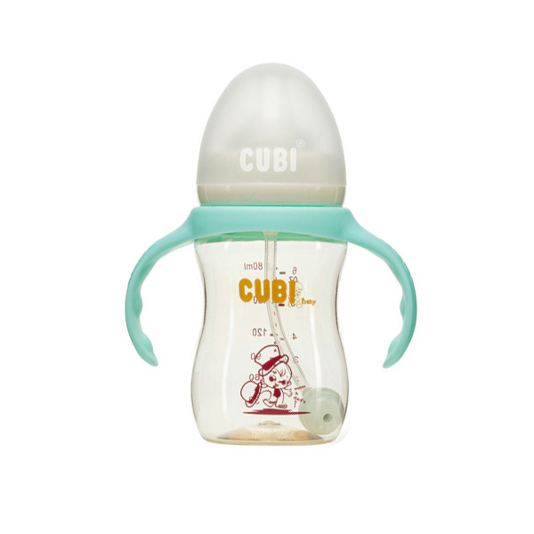  CUBI时尚系列PPSU纯净蓝奶瓶180ML