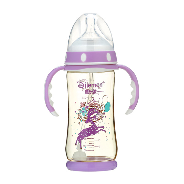  迪乐梦PPSU奶瓶300ml紫色