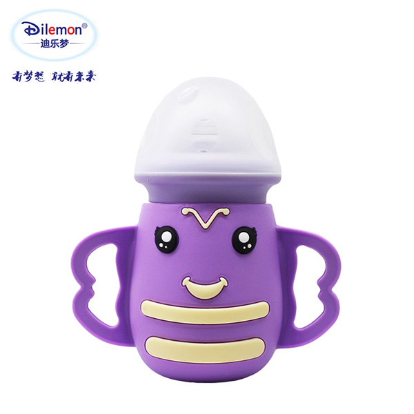  迪乐梦高鹏硅玻璃奶瓶5033紫色