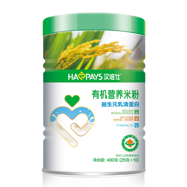  漢培仕益生元乳清蛋白有機米粉聽裝