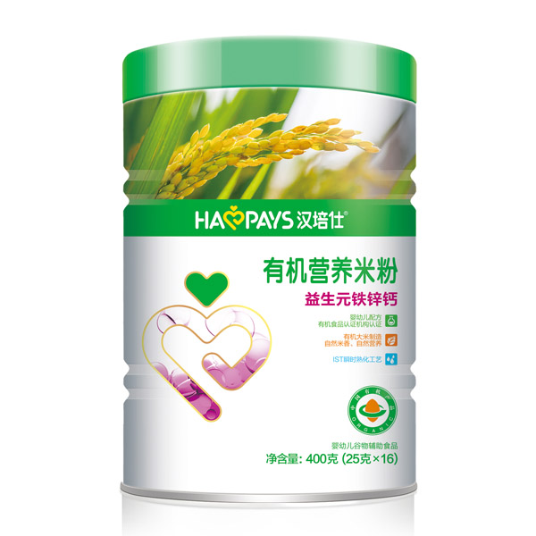  漢培仕益生元鐵鋅鈣有機米粉聽裝