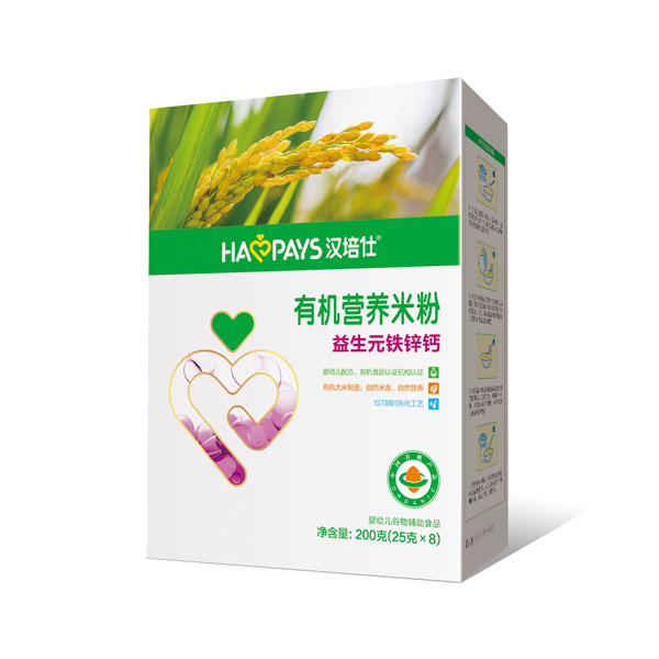  漢培仕益生元鐵鋅鈣有機米粉盒裝
