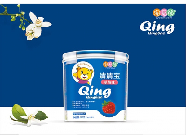 淘尼熊草莓味清清宝桶装