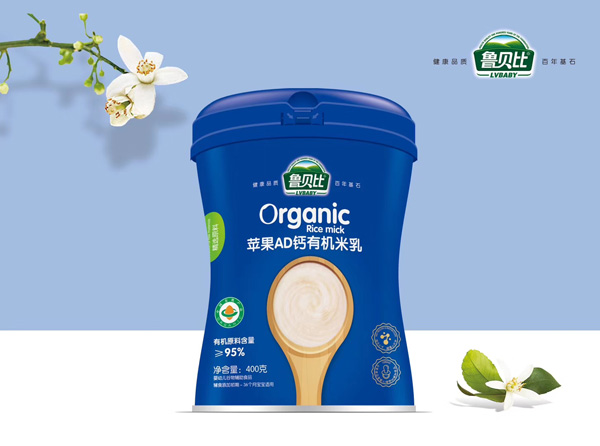  魯貝比蘋果AD鈣有機米乳聽裝