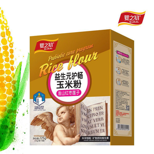  嬰之初益生元護(hù)暢玉米米粉-淮山紅棗蓮子盒裝