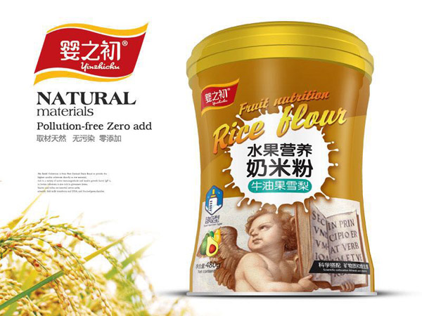  嬰之初水果營(yíng)養(yǎng)奶米粉-牛油果雪梨罐裝