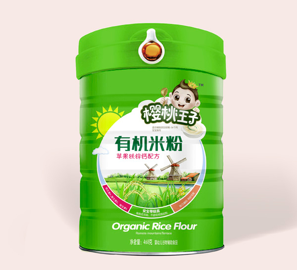  櫻桃王子有機(jī)米粉-蘋果鐵鋅鈣配方-桶裝