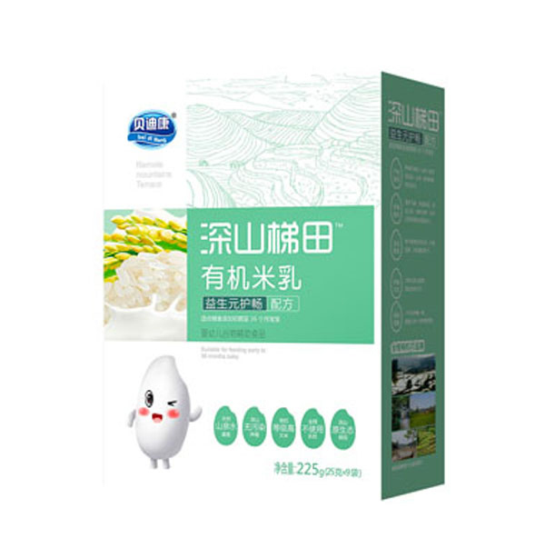   貝迪康深山梯田有機(jī)米乳-益生元護(hù)暢配方 盒裝