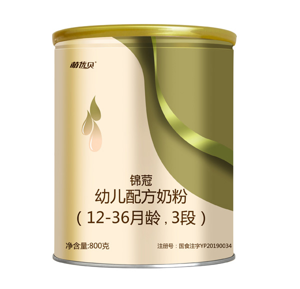    萌優(yōu)貝錦蒄幼兒配方奶粉3段 桶裝