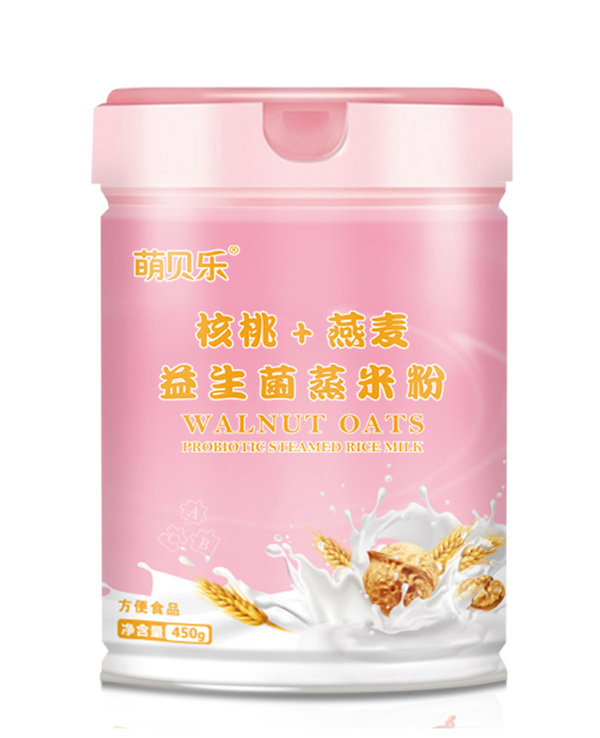  萌貝樂核桃+燕麥益生菌蒸米粉