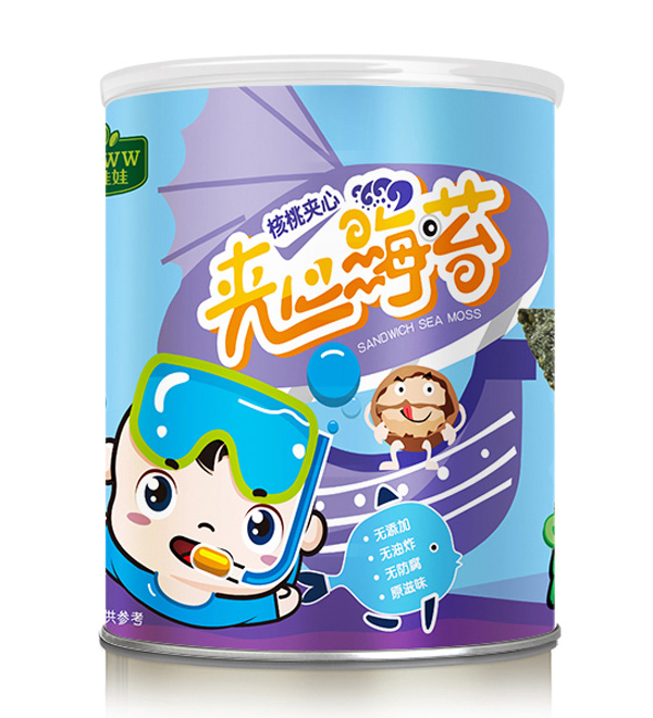    好娃娃核桃夾心海苔 桶裝
