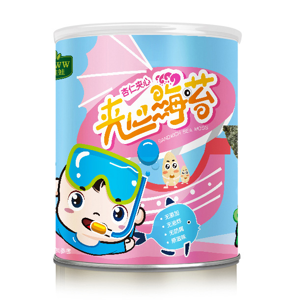    好娃娃杏仁夾心海苔 桶裝