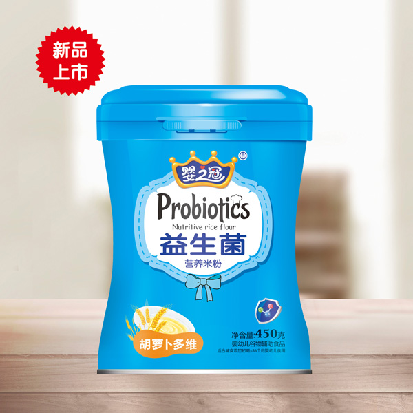  嬰之冠益生菌營養(yǎng)米粉 胡蘿卜多維 聽裝