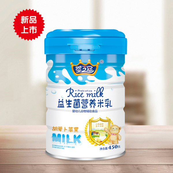  嬰之冠益生菌營養(yǎng)米乳 胡蘿卜蘋果 聽裝