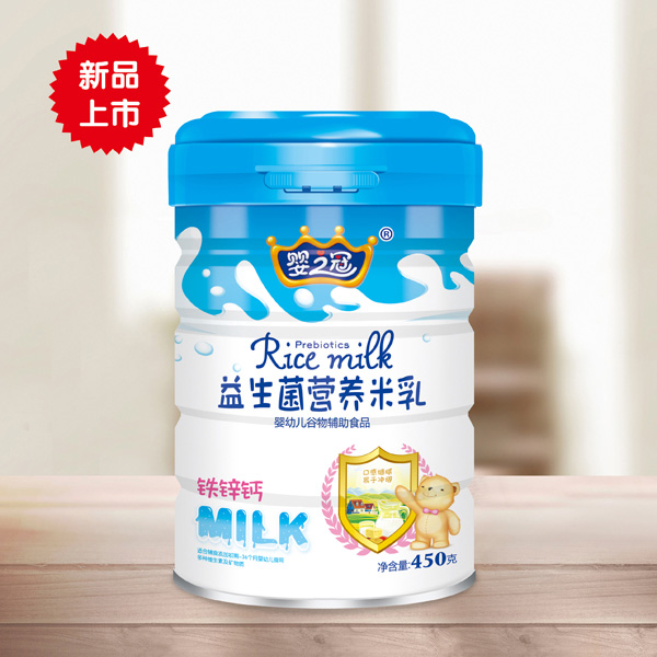  嬰之冠益生菌營養(yǎng)米乳 鐵鋅鈣 聽裝