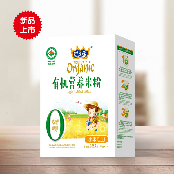  嬰之冠有機(jī)營養(yǎng)米粉 小米淮山 盒裝