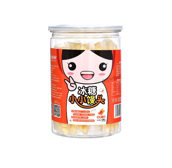   曉姐姐大罐獨(dú)立包裝冰糖小小饅頭胡蘿卜味