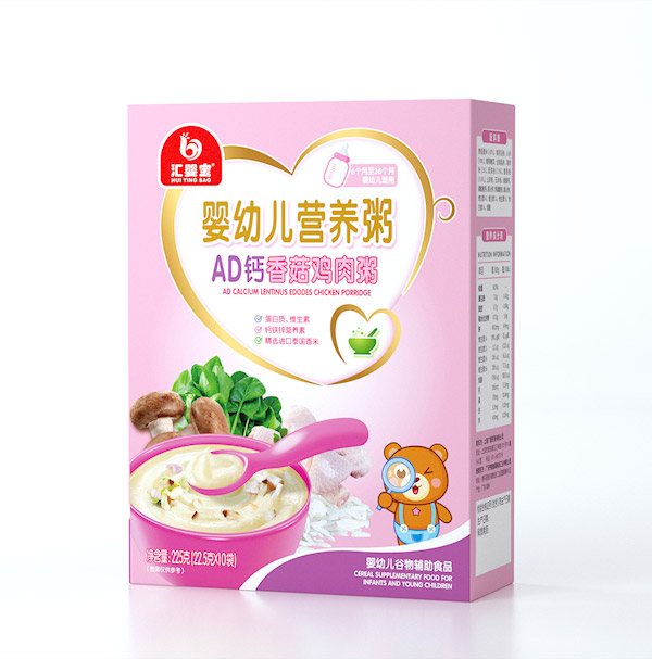  汇婴宝营养粥-AD钙香菇鸡肉粥