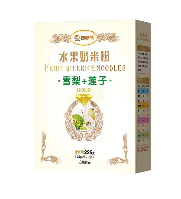  智慧熊水果奶米粉-雪梨+蓮子 盒裝