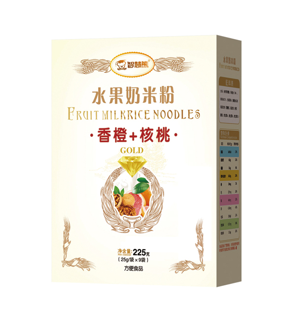  智慧熊水果奶米粉-香橙+核桃 盒裝