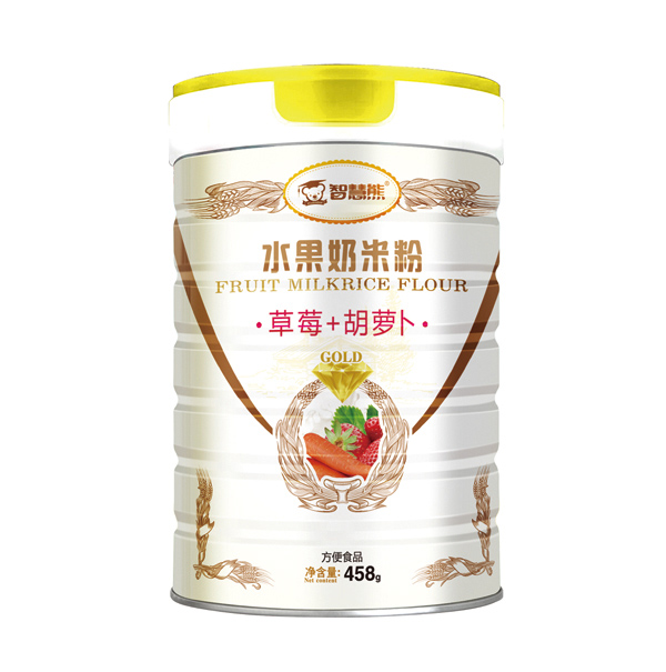  智慧熊水果奶米粉-草莓+胡蘿卜 聽裝