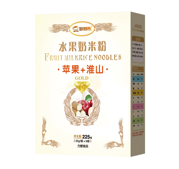  智慧熊水果奶米粉-蘋果+淮山 盒裝