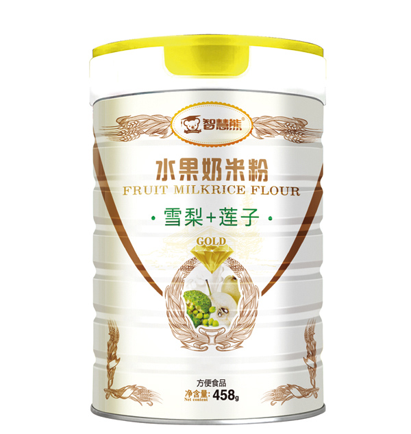  智慧熊水果奶米粉-雪梨+蓮子 聽裝
