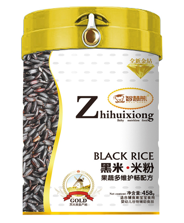  智慧熊黑米米粉-果蔬多維護暢配方 聽裝