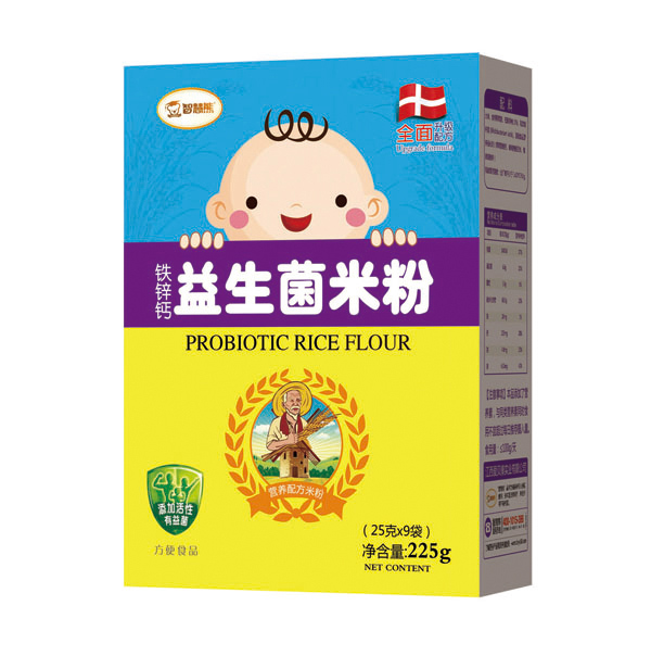  智慧熊鐵鋅鈣益生菌米粉 盒裝