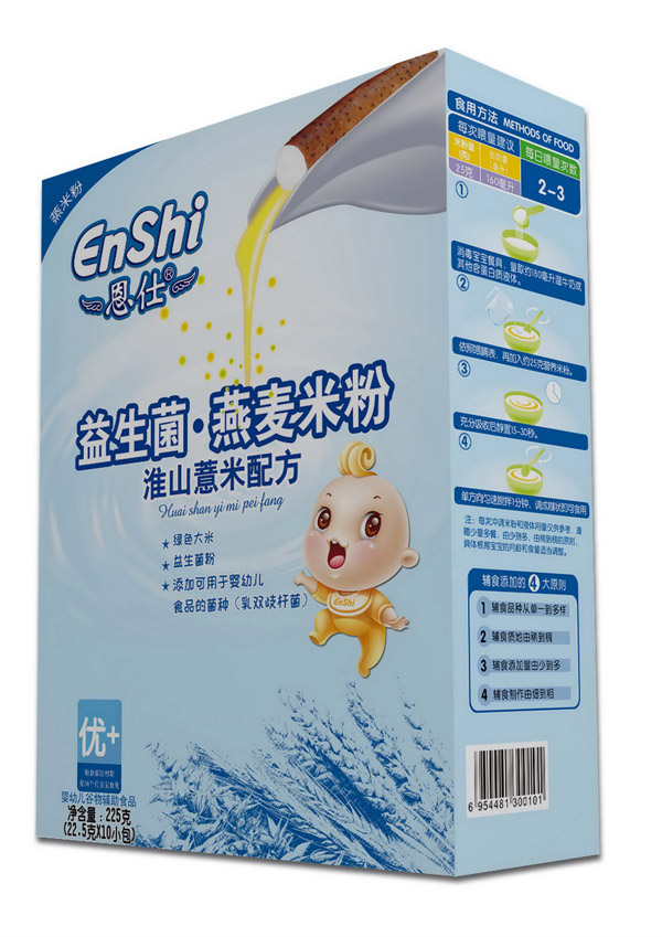  恩仕益生菌燕麥淮山薏米配方米粉
