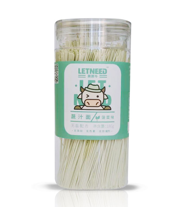  萊萊牛蔬汁面-菠菜味