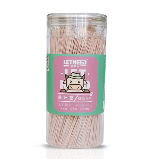  萊萊牛蔬汁面-甜菜根味