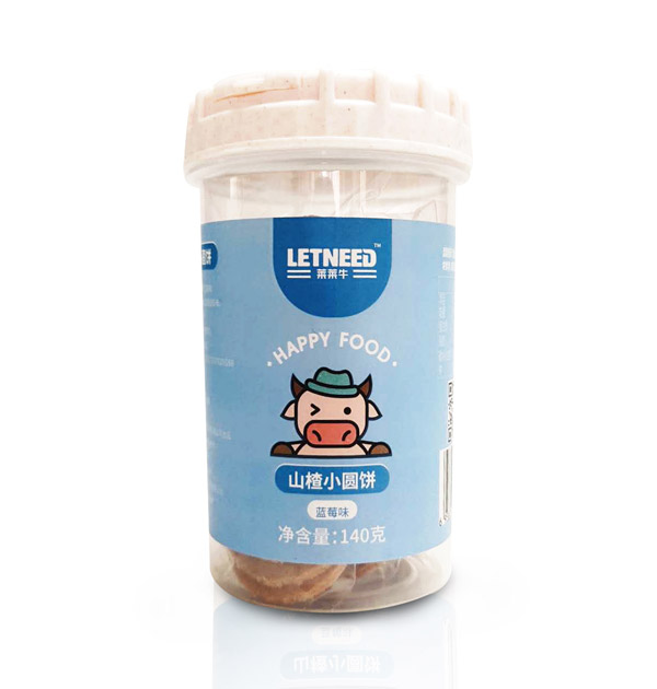  萊萊牛山楂小圓餅藍(lán)莓味140g