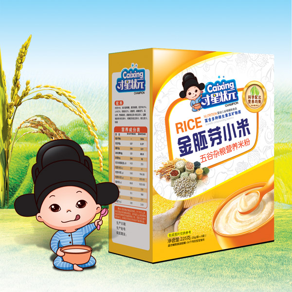  才星狀元金胚芽小米米粉（五谷雜糖）盒裝